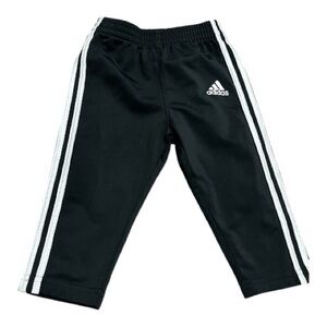 Adidas Baby Joggers Pants, Size 9  Months, Black White Stripe